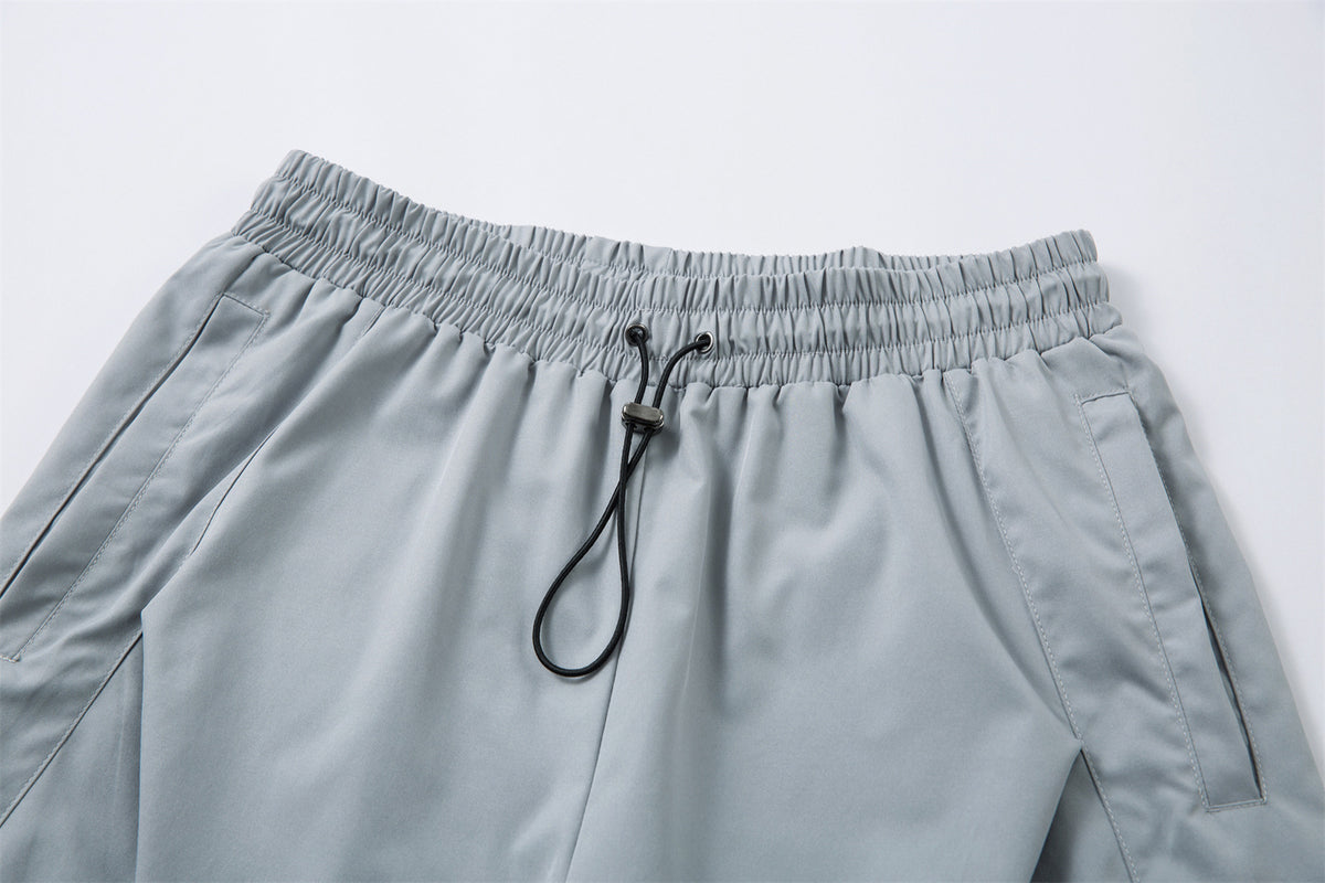 Lightweight Pleats Wide Leg Cargo Pants WN26862