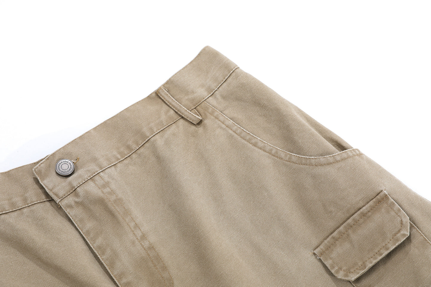 Washed Multi Pocket Cargo Half Pants WN25734