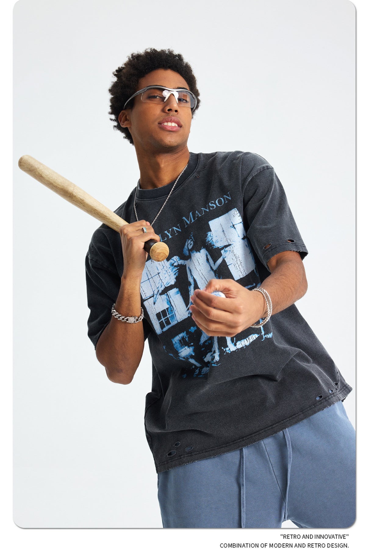 Digital Print Oversize Short Sleeve T-Shirt WN16251