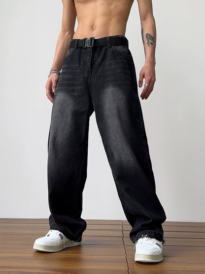 Wide-leg Raw-edge Denim Jeans WN5692