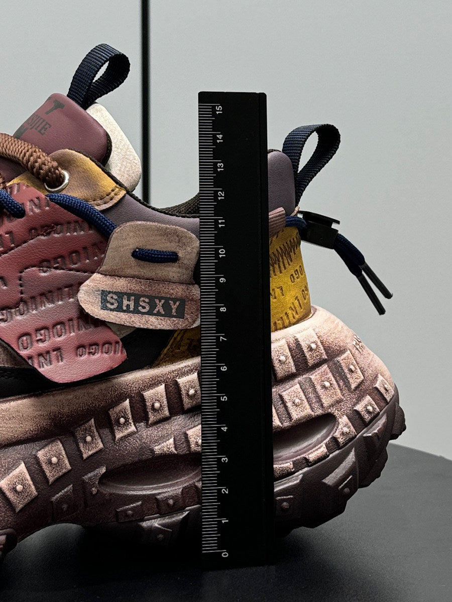 Emboss Rope Thick Sole Dad Sneakers WN24766