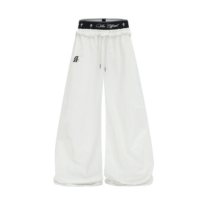 Double Waist Drawstring Wide Leg Pants WN27795