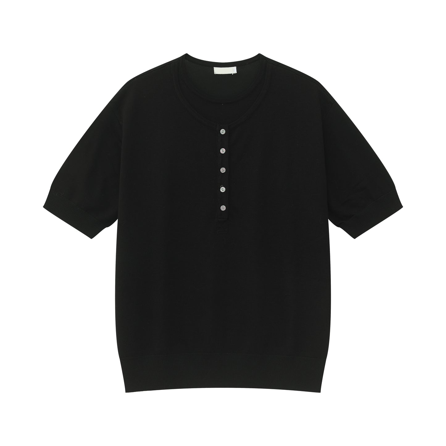 Fake Two Pieces Crew Neck Knit Short Sleeve Shirt WN24956