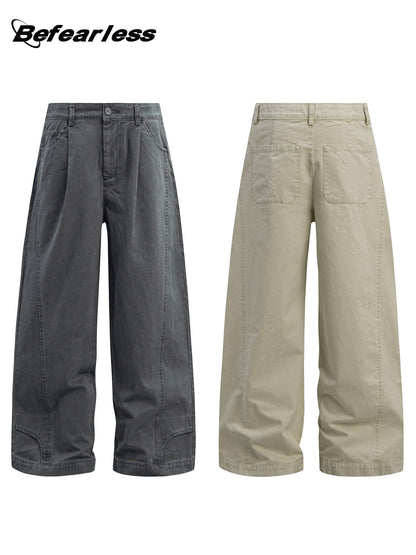 Washed Panel Wide Leg Pants WN26253
