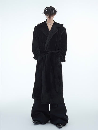 Long Silky Hooded Coat WN10879