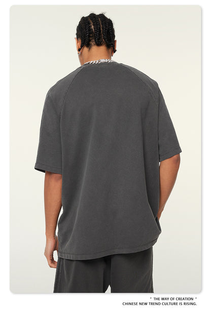 Oversize Washed Short-sleeve T-shirt WN6458
