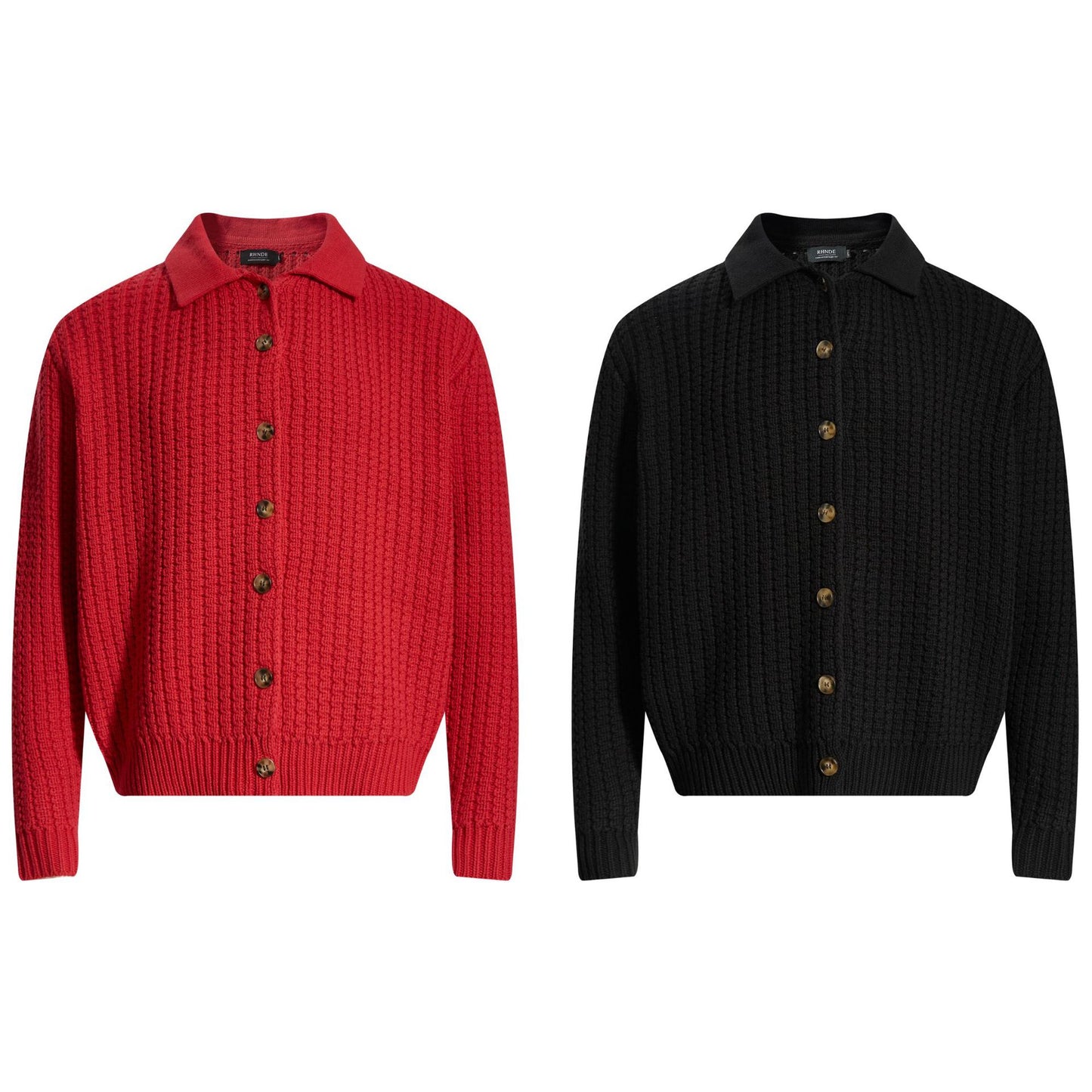 Jacquard Collar Knit Cardigan WN23058