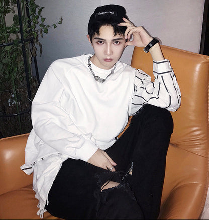 Fake Layered Pullover Sweatshirt WN25070