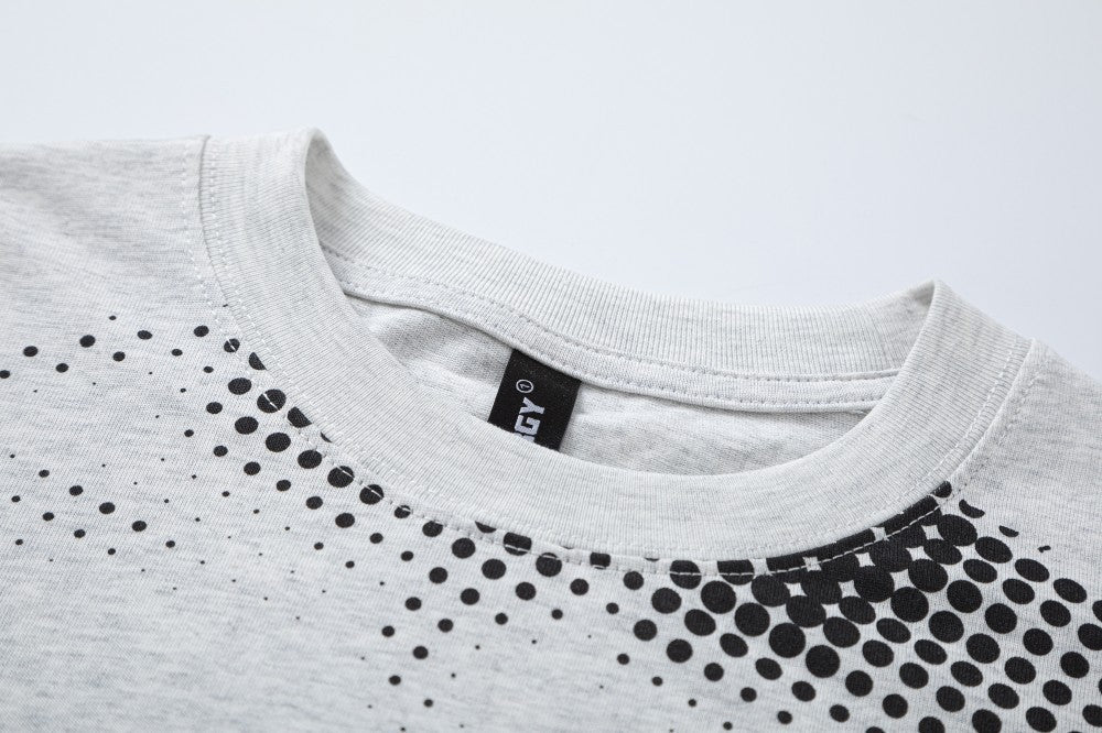 Halftone Portrait Digital Print Heavyweight Short Sleeve T-Shirt WN27897