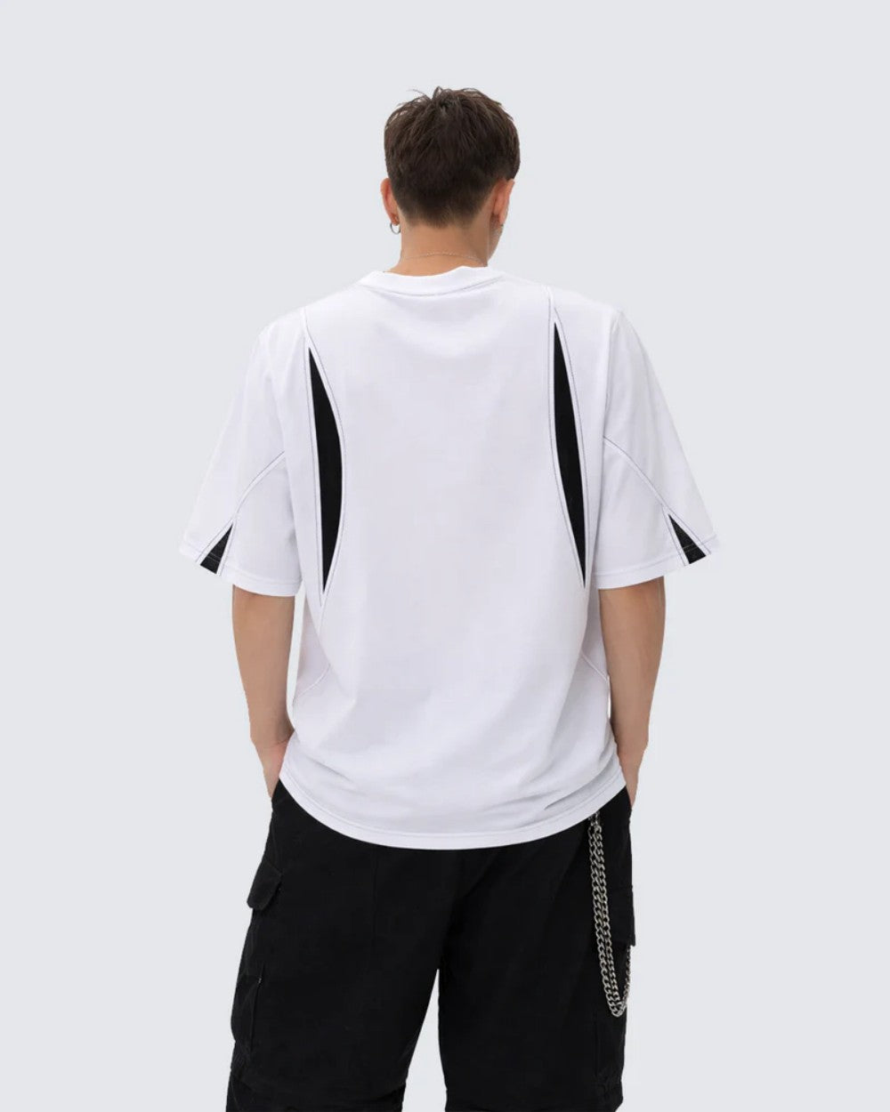 Contrast Panel Raglan Short Sleeve T-Shirt WN28077