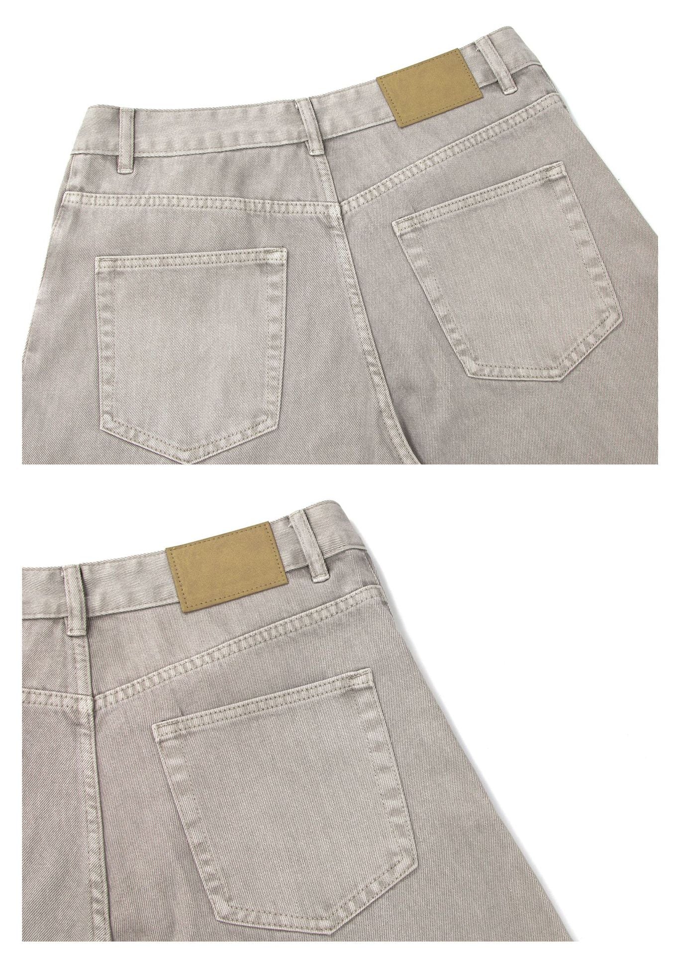 Panel Curved Leg Wide Leg Denim Jeans WN26300
