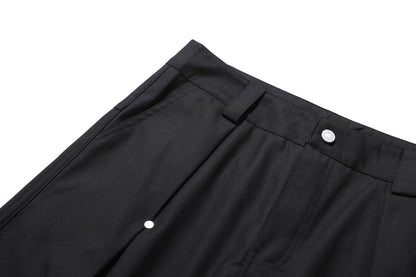 Pleats Wide Leg Curved Trousers WN26045