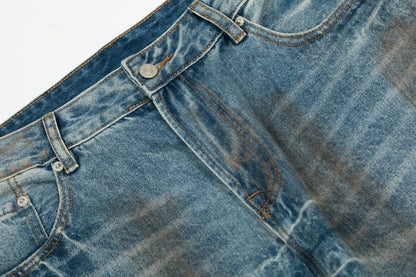 Washed Damage Barrel Denim Jeans WN26080