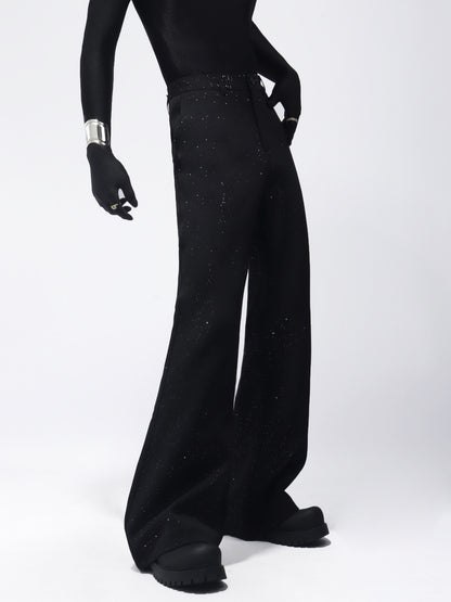 Rhinestone Fringe Design Tailored Jacket & Trousers Setup WN23772