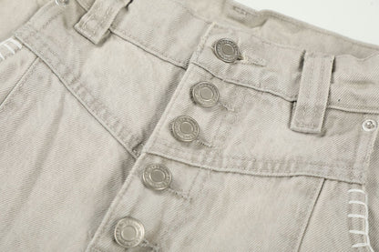 Panel Curved Wide Leg Cargo Pants WN25900