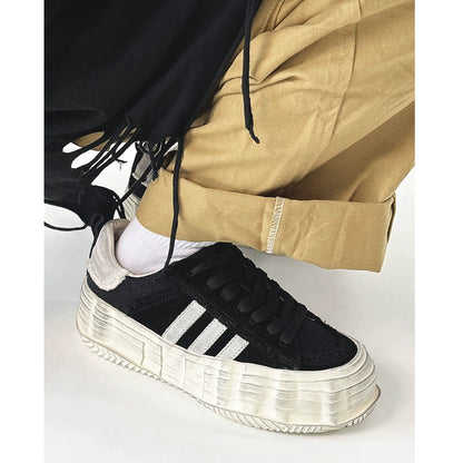 Washed Trainer-Inspired Canvas Sneakers WN19122