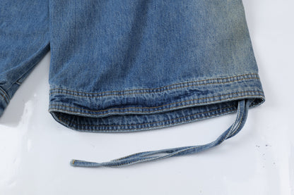 Washed Multi Pocket Cargo Denim Half Jeans WN26123