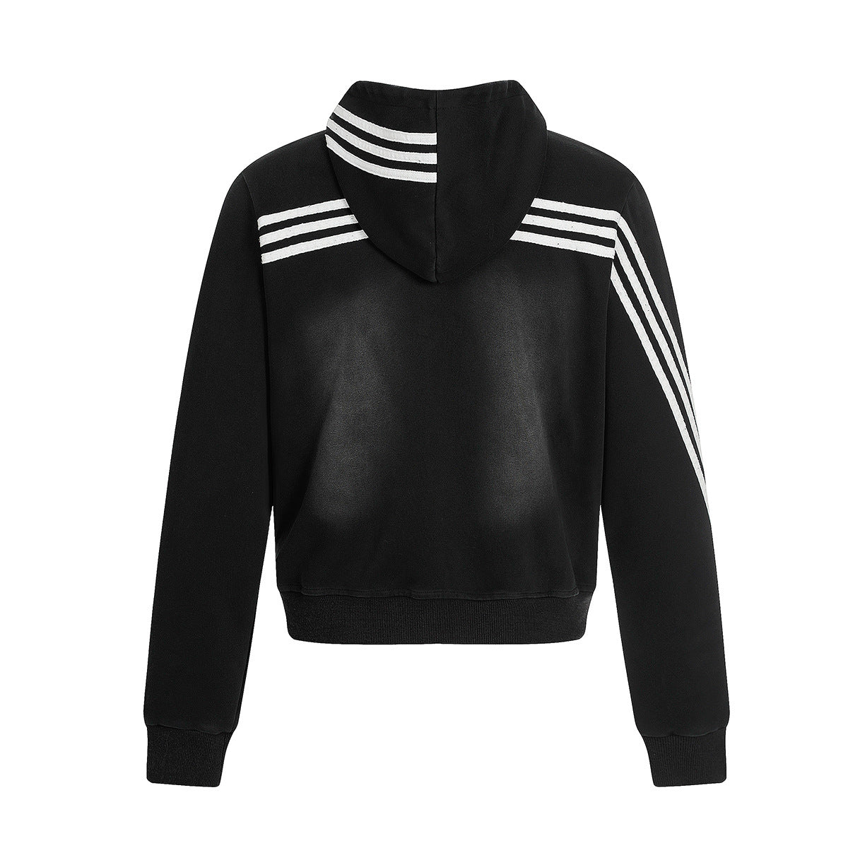 Three Stripes Short Sporty Zipper Hoodie WN21916