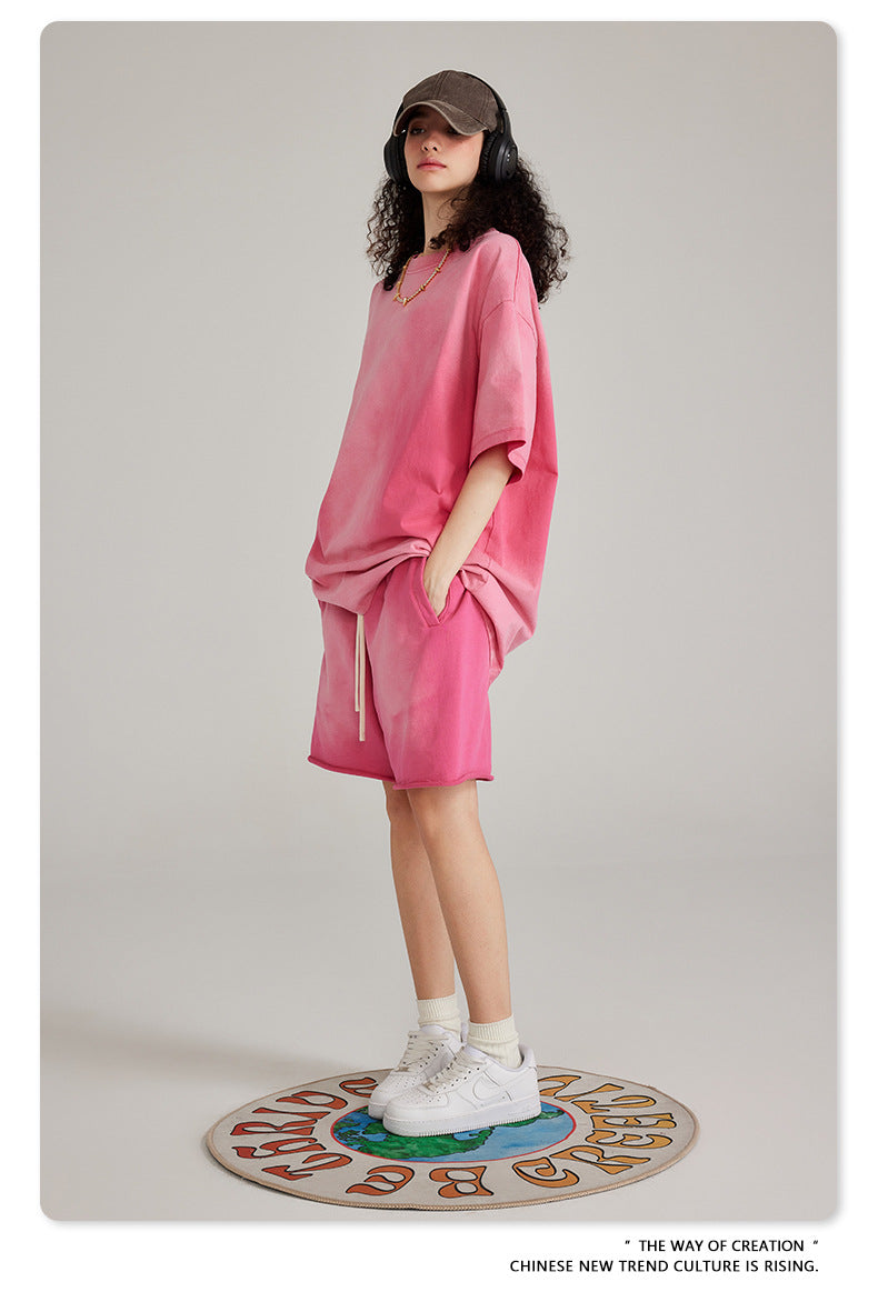 Washed Oversize Short-sleeve T-shirt WN6443