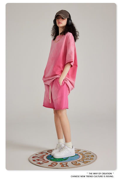 Washed Oversize Short-sleeve T-shirt WN6443