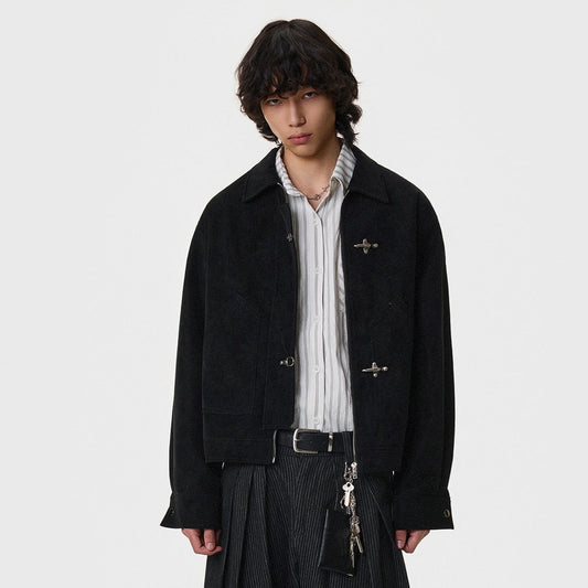 Suede Lobster-Clasp Short Jacket WN21398