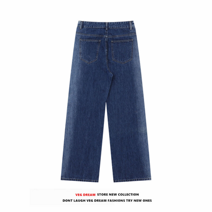 Wide-leg Damage Denim Jeans WN5565