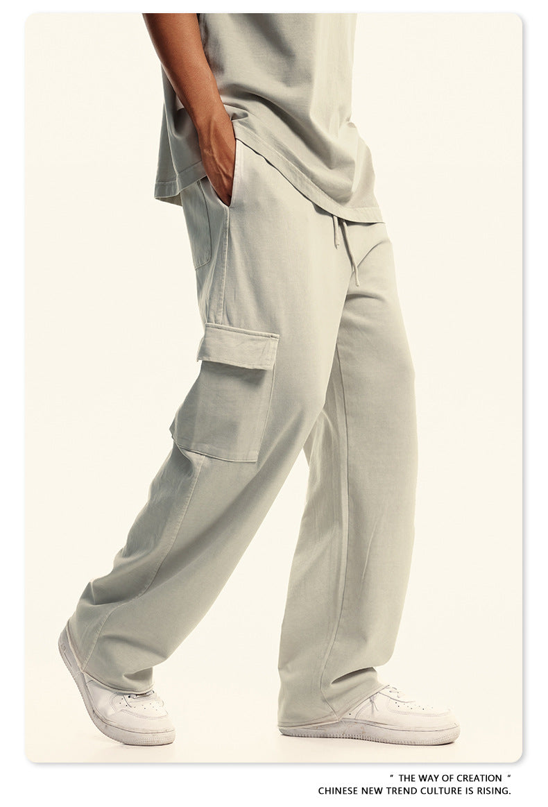 Wide-leg Thin Cargo Sweatpants WN6022