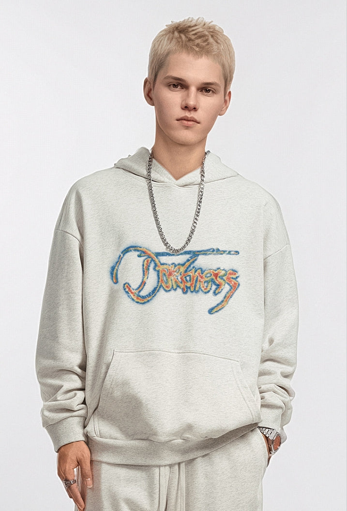 Oversize Print Pullover Hoodie WN9948