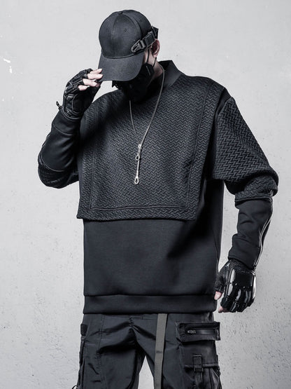 High-Neck Fleece Lining Long Sleeve T-Shirt WN22554