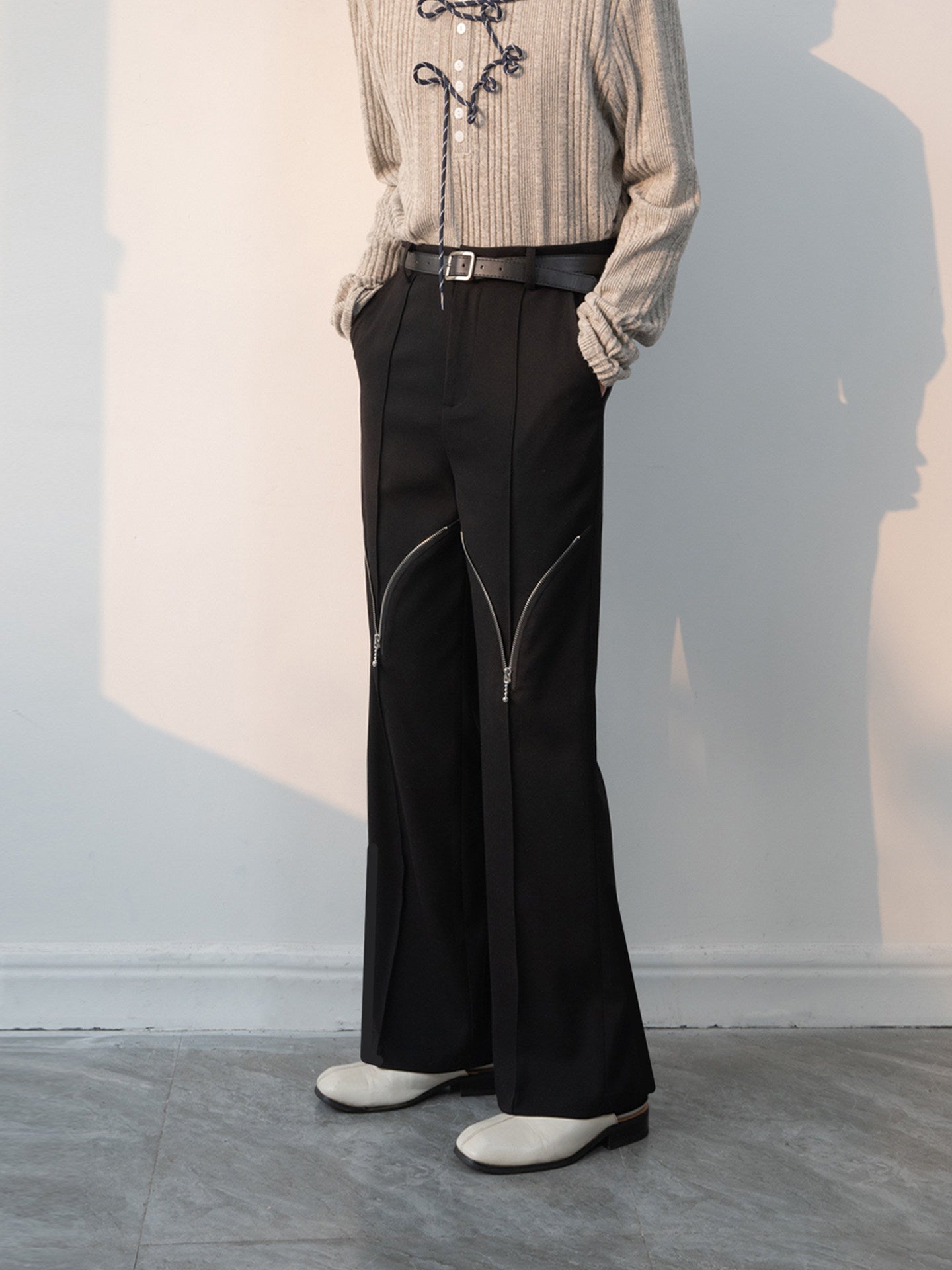 Zip Detail Tailored Trousers WN23637