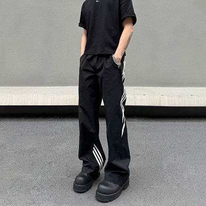 Three Stripe Design Straight Sporty Pants WN19494