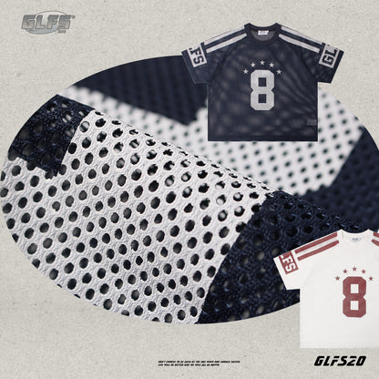 Mesh Number Star Short Sleeve T-Shirt WN26531