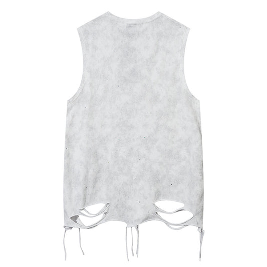 Speckled Oversize Sleeveless T-Shirt WN26850