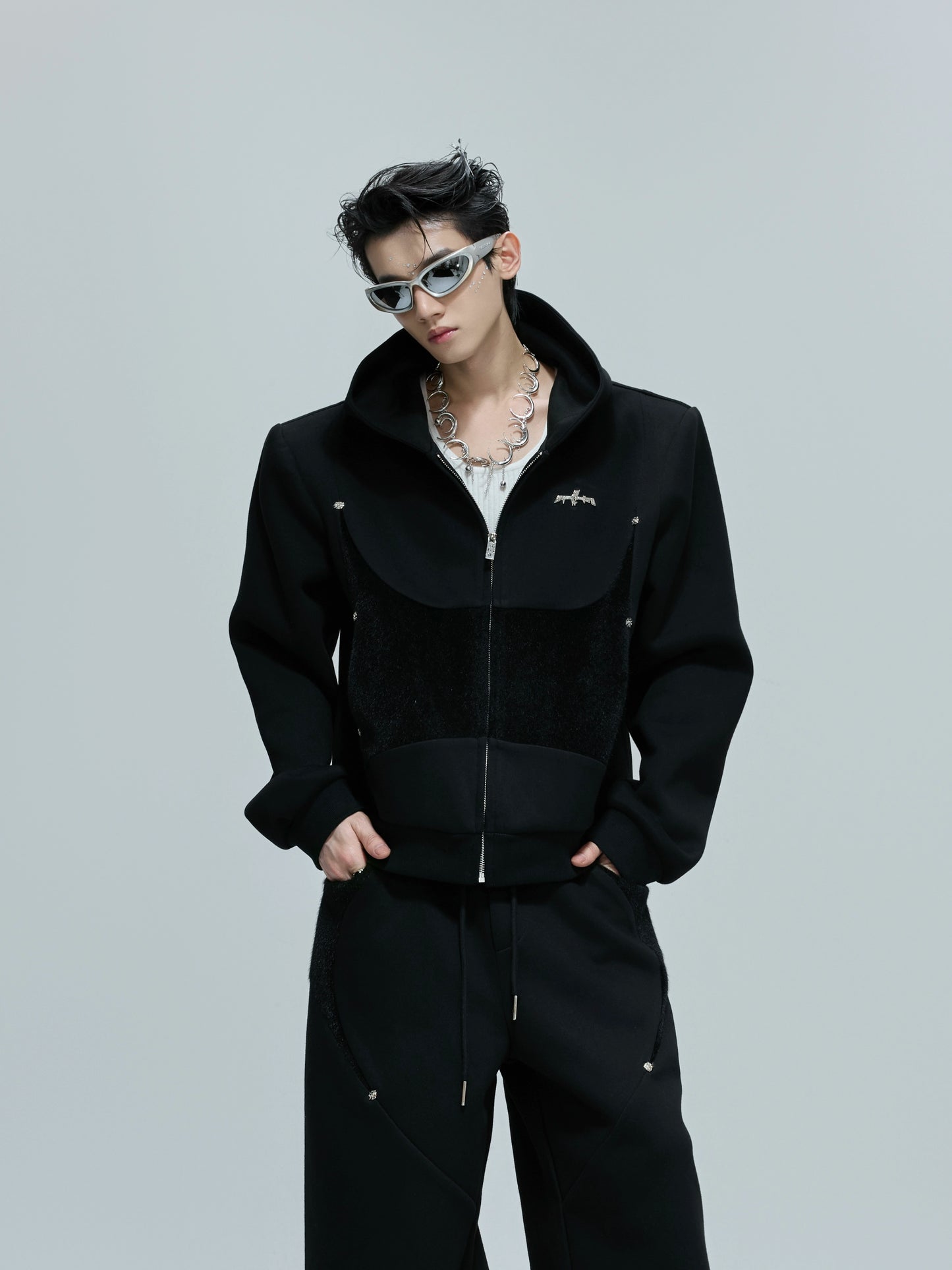 Deconstructed Mix Design Hoodie & Pants Setup WN21758