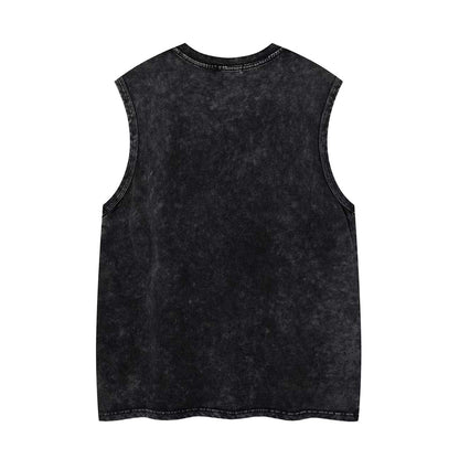 Goalie Letter Print Sleeveless T-Shirt WN26955