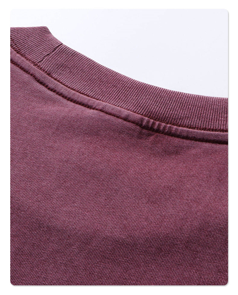 Washed Plain Oversize Short Sleeve T-Shirt WN16261