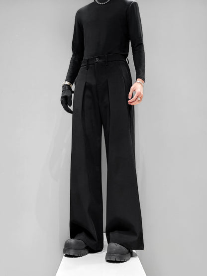 Draped Flare Straight Trousers WN23869