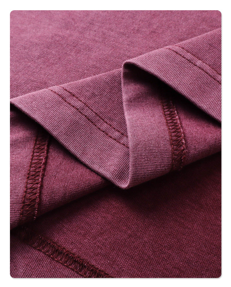 Washed Plain Oversize Short Sleeve T-Shirt WN16261