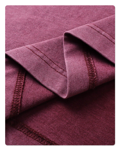 Washed Plain Oversize Short Sleeve T-Shirt WN16261