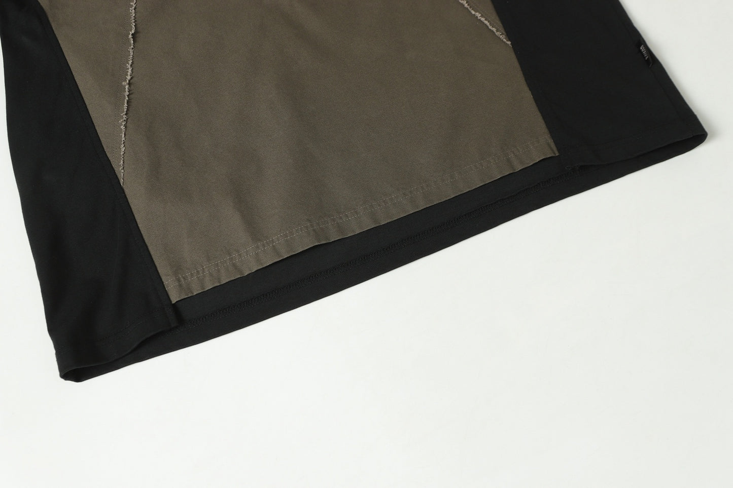 Washed Raw-Edge Splice Short Sleeve T-Shirt WN25743
