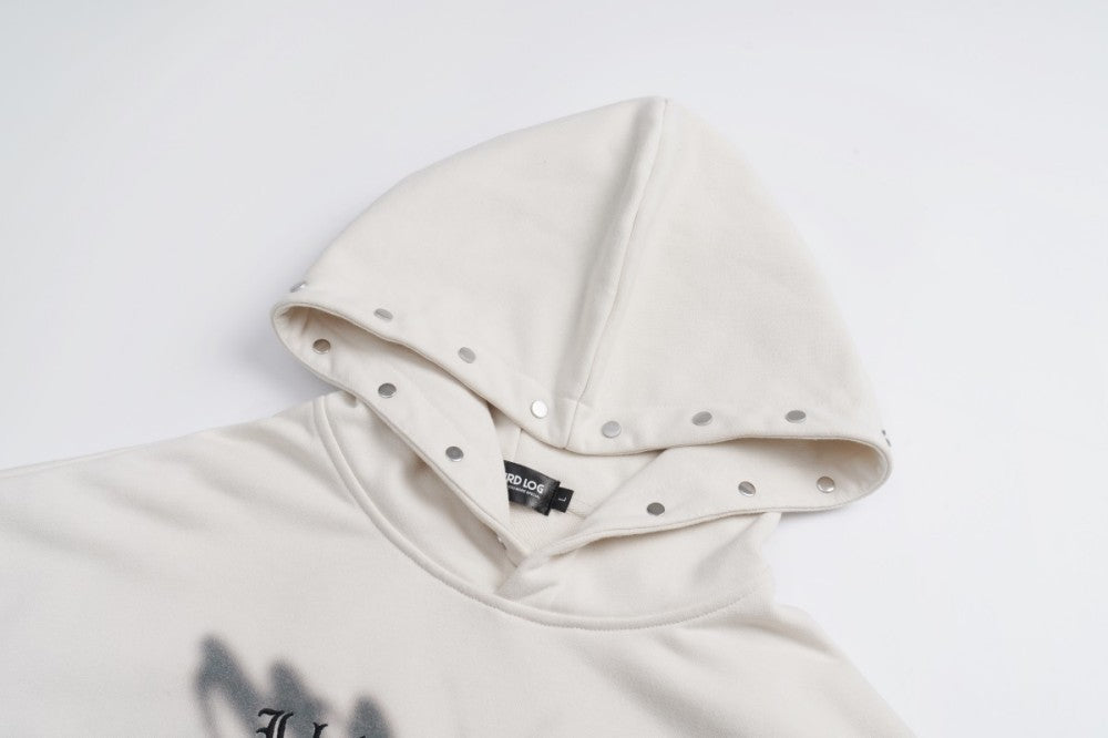 Studs Graphic Print Pocket Hoodie WN28003