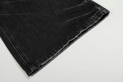 Washed Whiskers Flare Denim Jeans WN25832