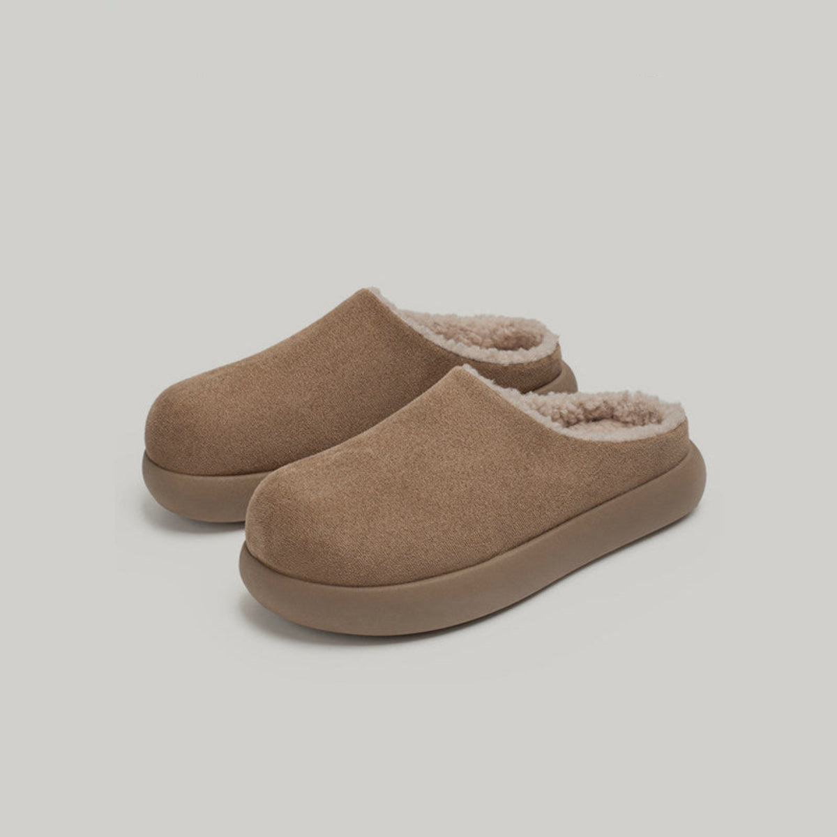 Fleece Lining Platform Slip-On Shoes WN23481