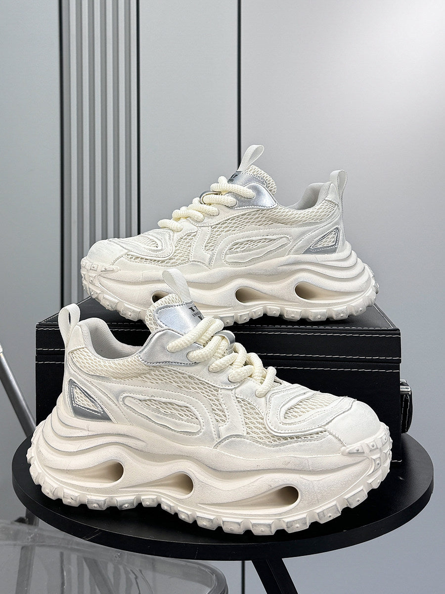 Mesh Panel Chunky Sole Sneakers WN24591
