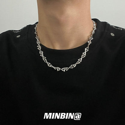 Titanium Steel Necklace & Bracelet WN19221