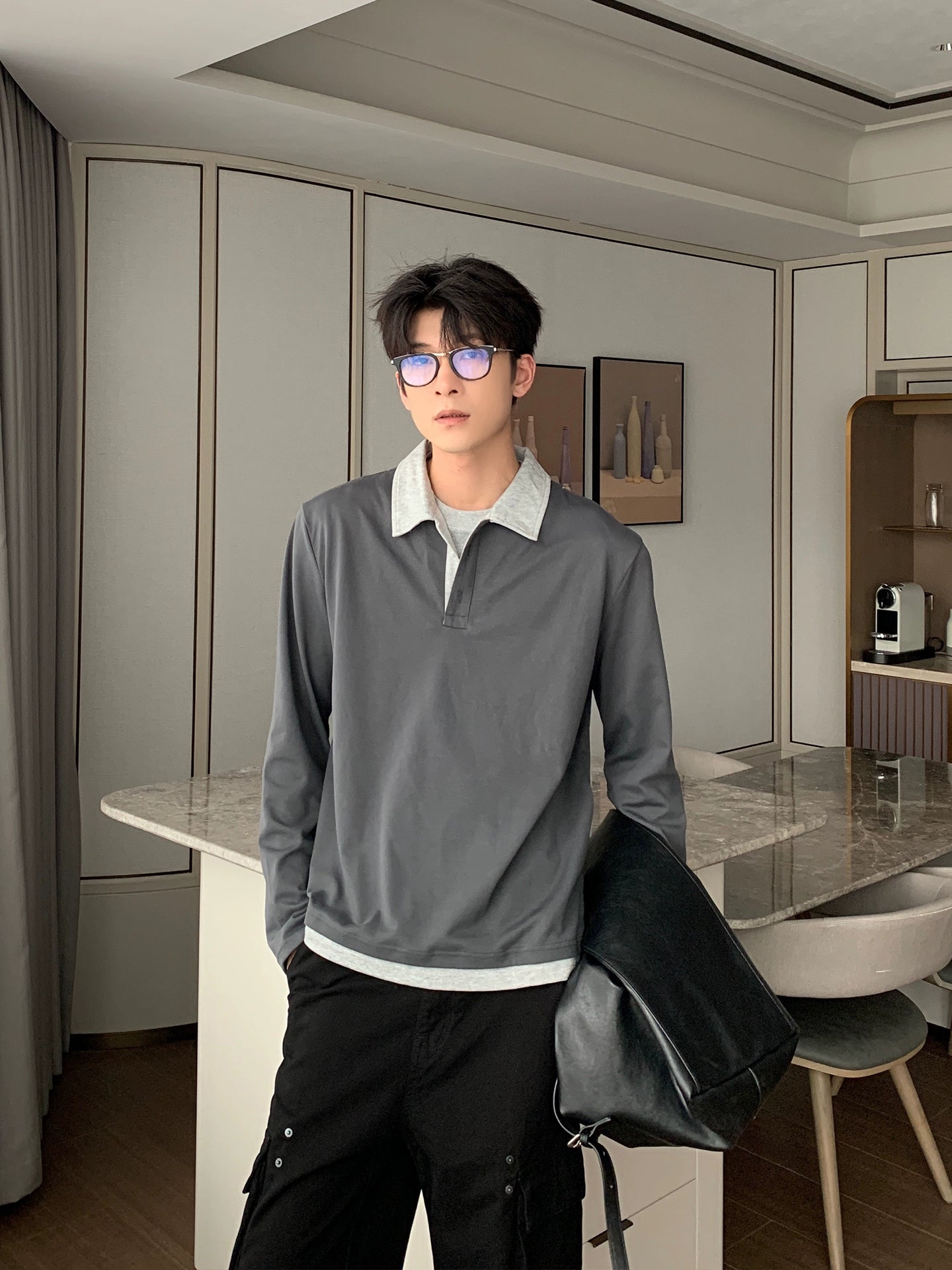 Fake Layered Long Sleeve T-Shirt WN20488