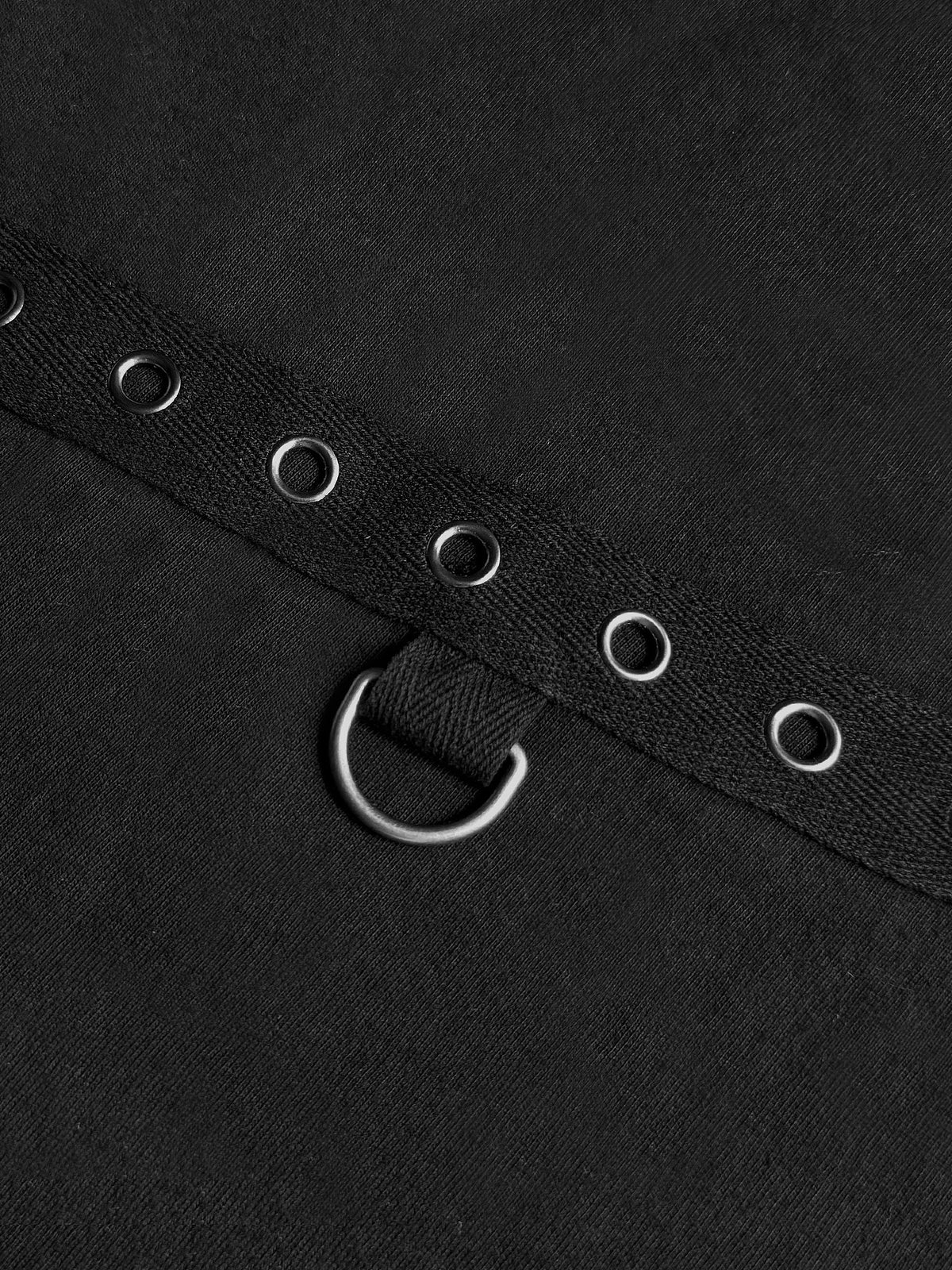 D-Ring Lace-Up Deconstruction Long Sleeve T-Shirt WN27066