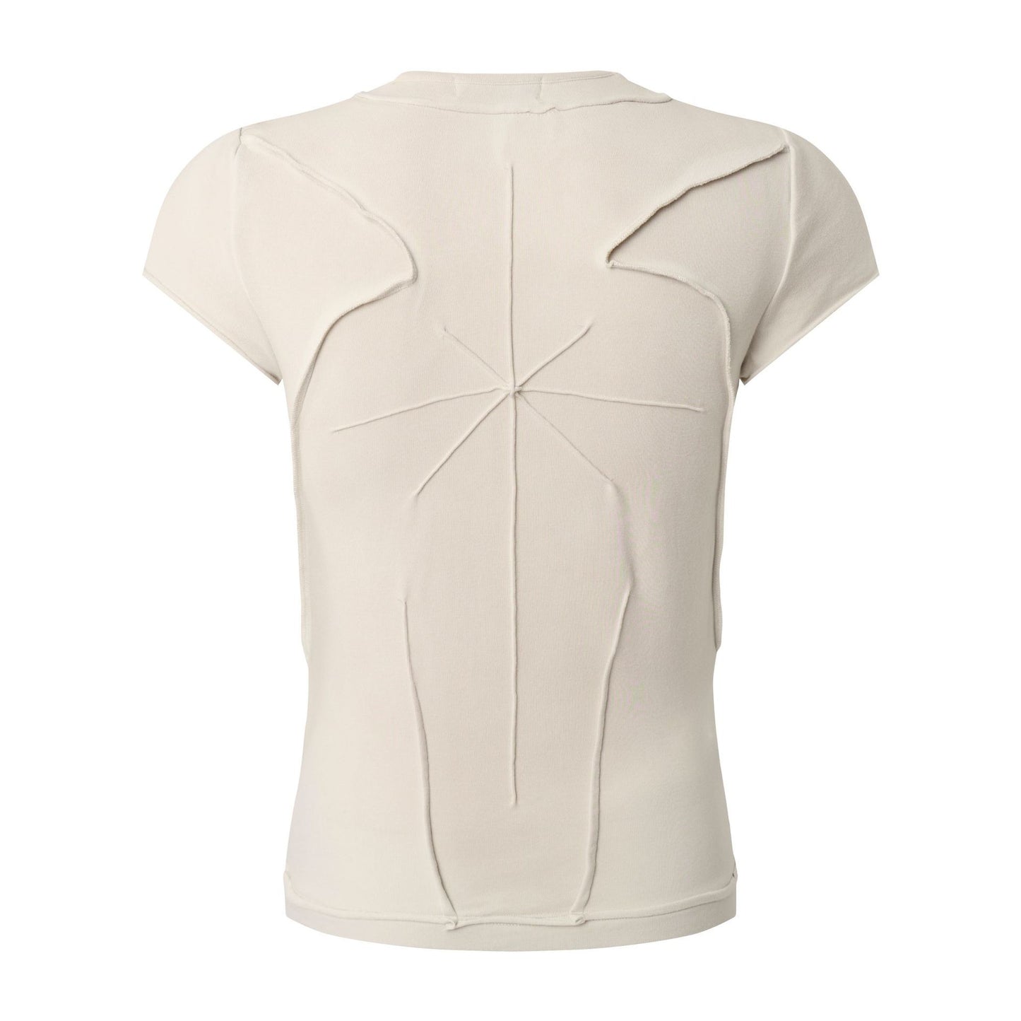 Washed Deconstruction Layered Short Sleeve T-Shirt WN25810