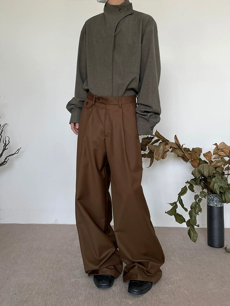 High Waist Wide Leg Straight Trousers WN20031