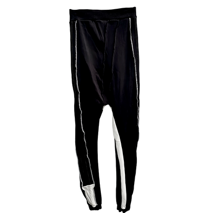 Asymmetric Colorblock Panel Slim Pants WN21979